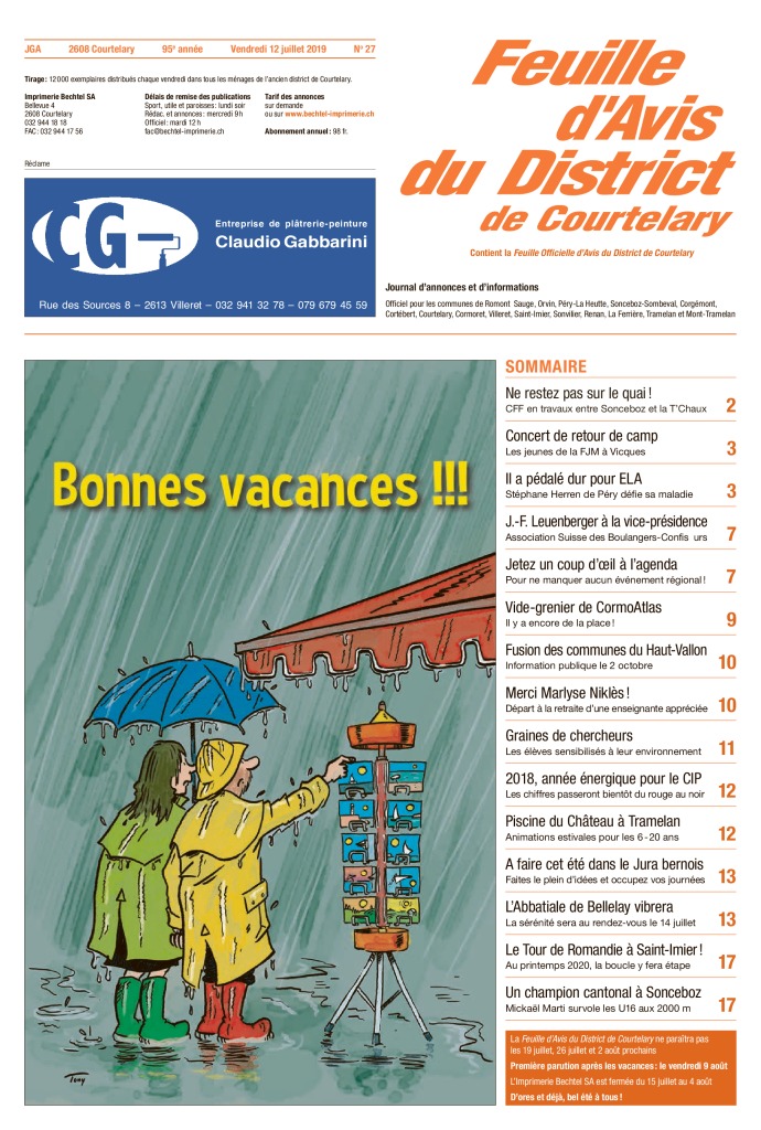 Vendredi 12 juillet 2019 | No 27