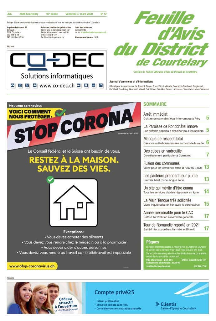Vendredi 27 mars 2020 | No 12