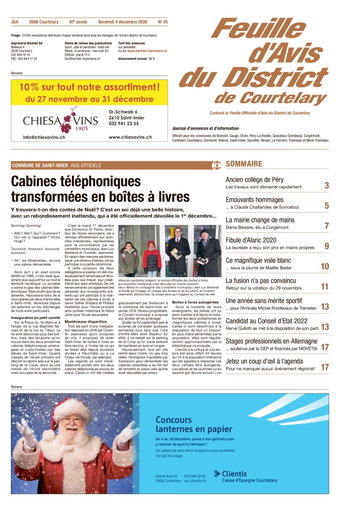 Vendredi 04 décembre 2020 | No 45