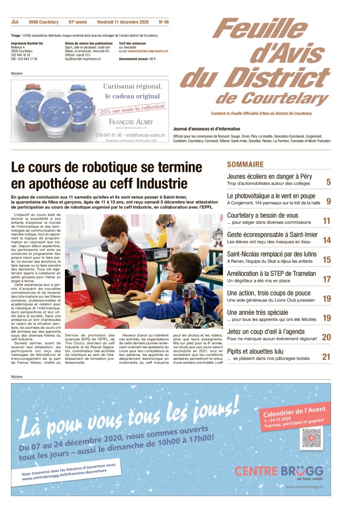 Vendredi 11 décembre 2020 | No 46