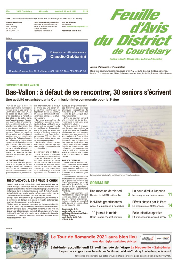 Vendredi 16 avril 2021 | No 14