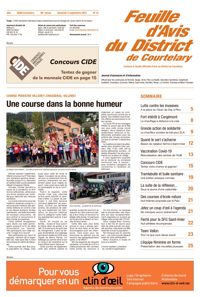 Vendredi 03 septembre 2021 | No 31