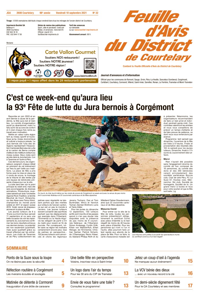 Vendredi 10 septembre 2021 | No 32