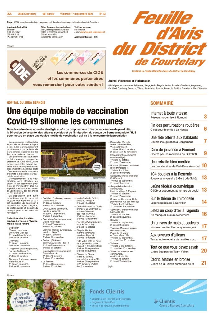 Vendredi 17 septembre 2021 | No 33