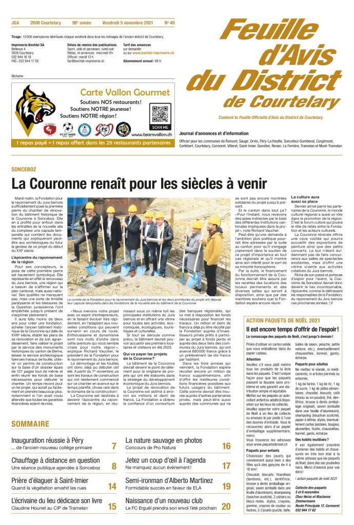 Vendredi 05 novembre 2021 | No 40