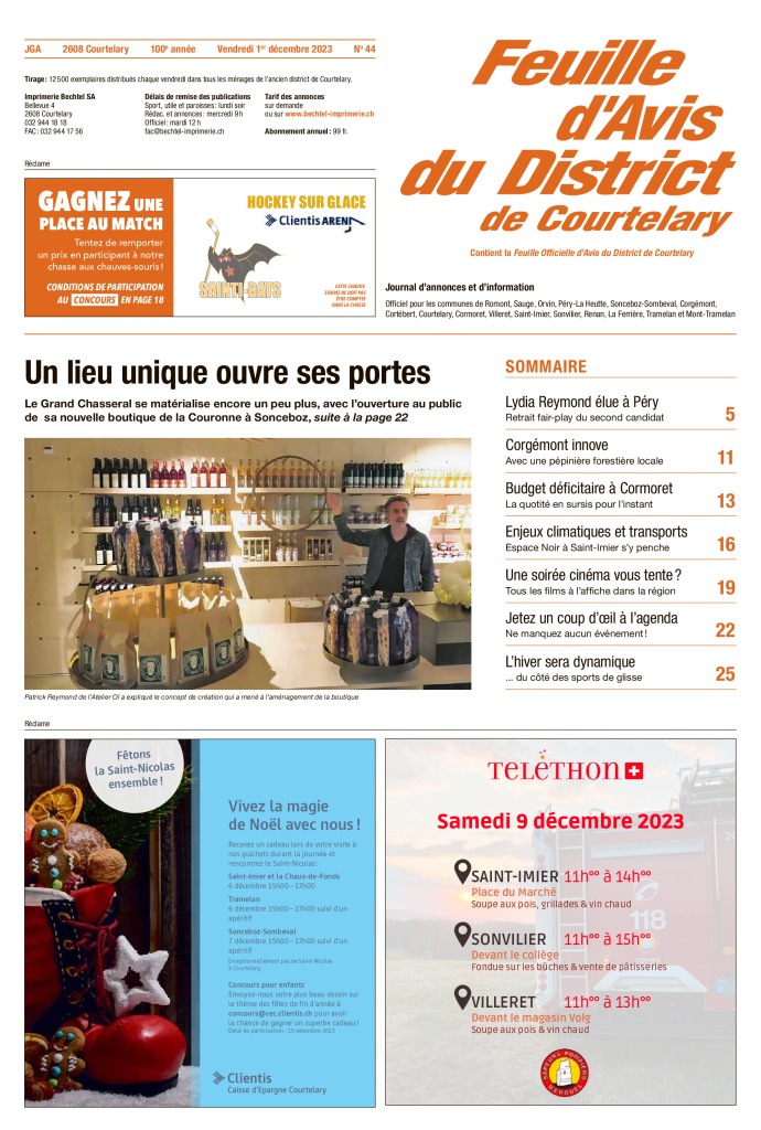 Vendredi 01 décembre 2023 | No 44