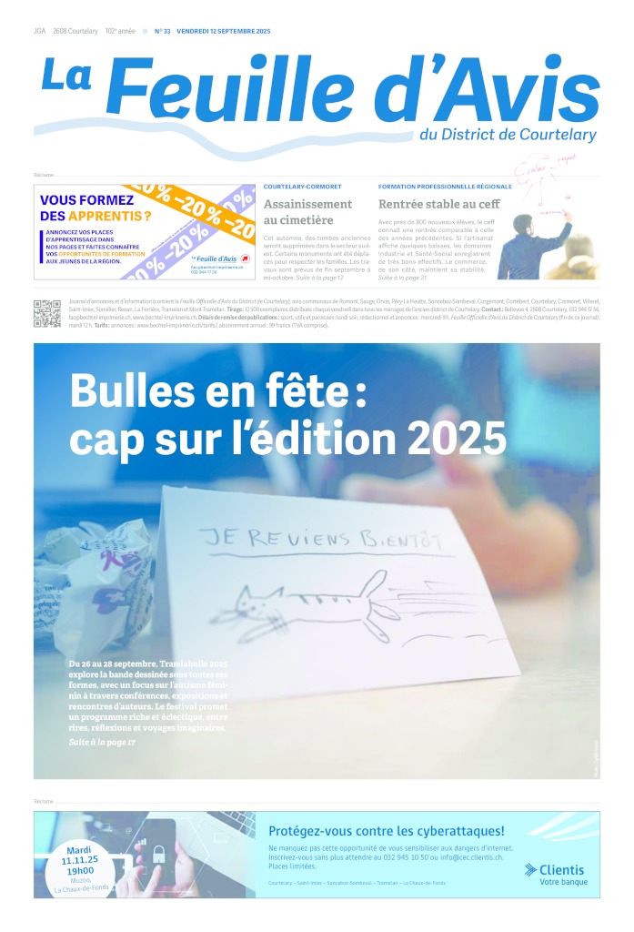 Vendredi 12 septembre 2025 | No 33